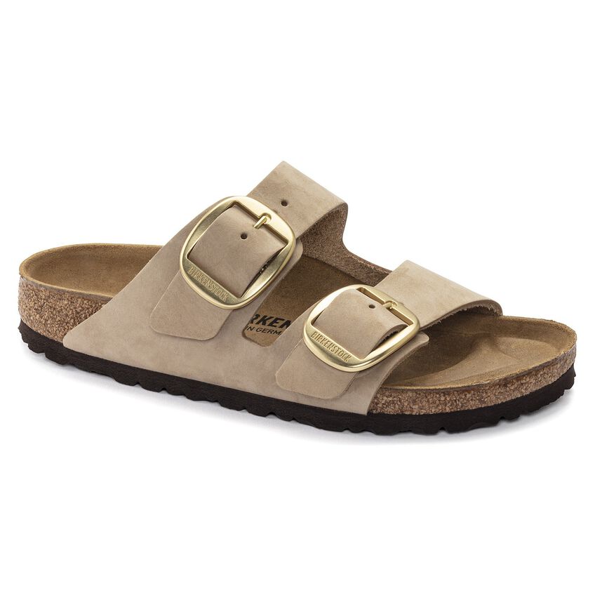 Birkenstock ARIZONA BIG BUCKLE 1024064 Sandcastle | Nubuck Largeur Étroite - Boutique du Cordonnier