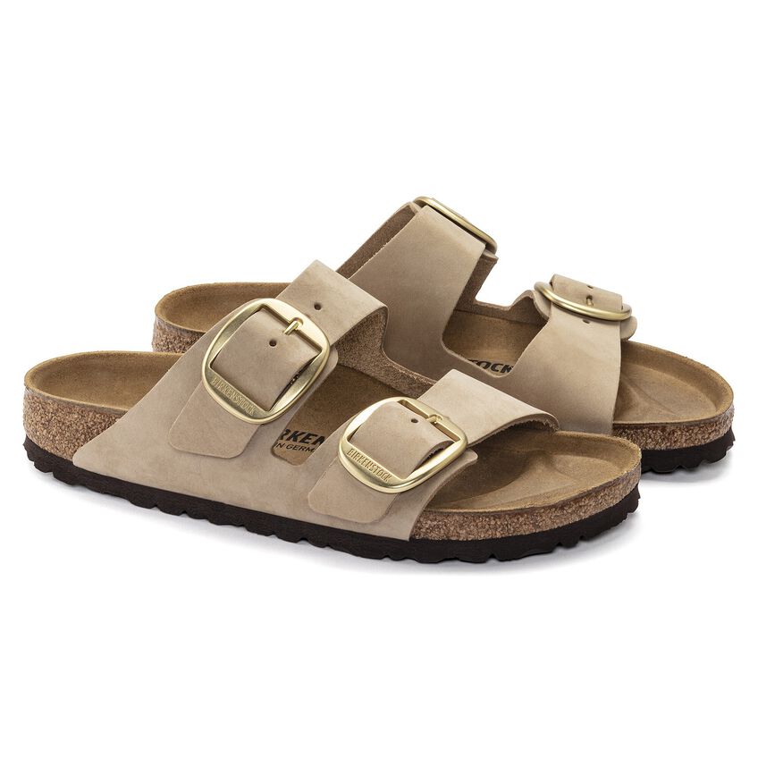 Birkenstock ARIZONA BIG BUCKLE 1024064 Sandcastle | Nubuck Largeur Étroite - Boutique du Cordonnier