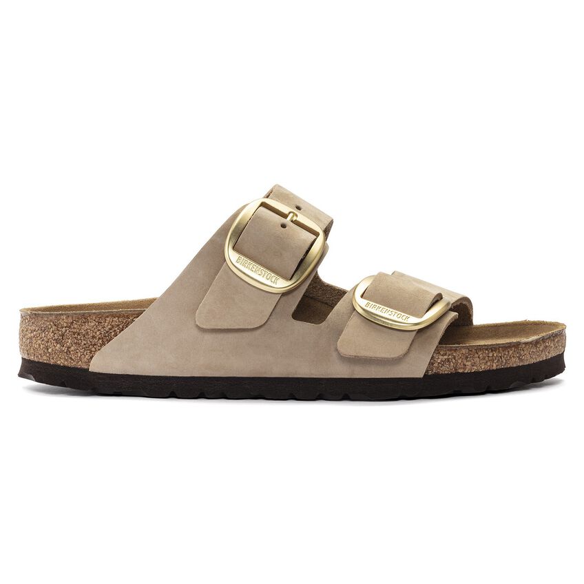 Birkenstock ARIZONA BIG BUCKLE 1024064 Sandcastle | Nubuck Largeur Étroite - Boutique du Cordonnier