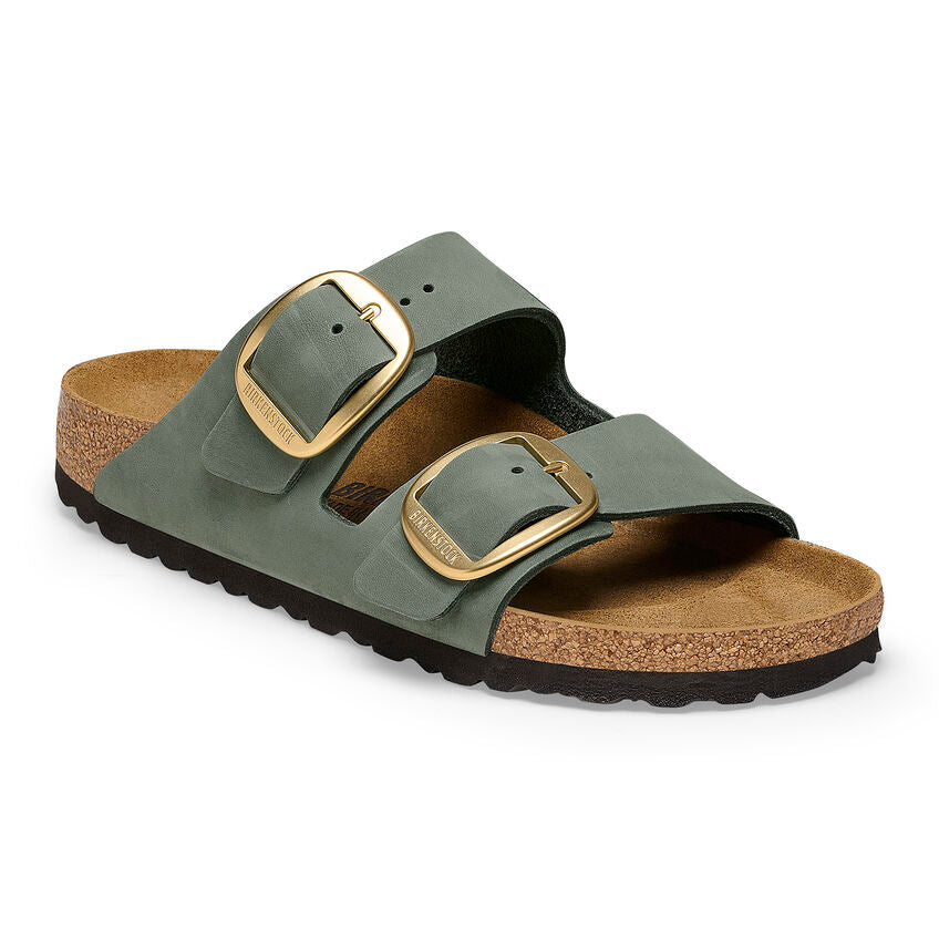 Birkenstock ARIZONA BIG BUCKLE 1025367 Thyme | Nubuck Largeur Étroite - Boutique du Cordonnier