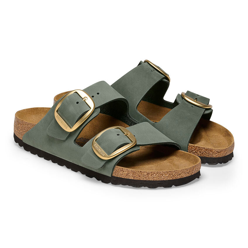 Birkenstock ARIZONA BIG BUCKLE 1025367 Thyme | Nubuck Largeur Étroite - Boutique du Cordonnier