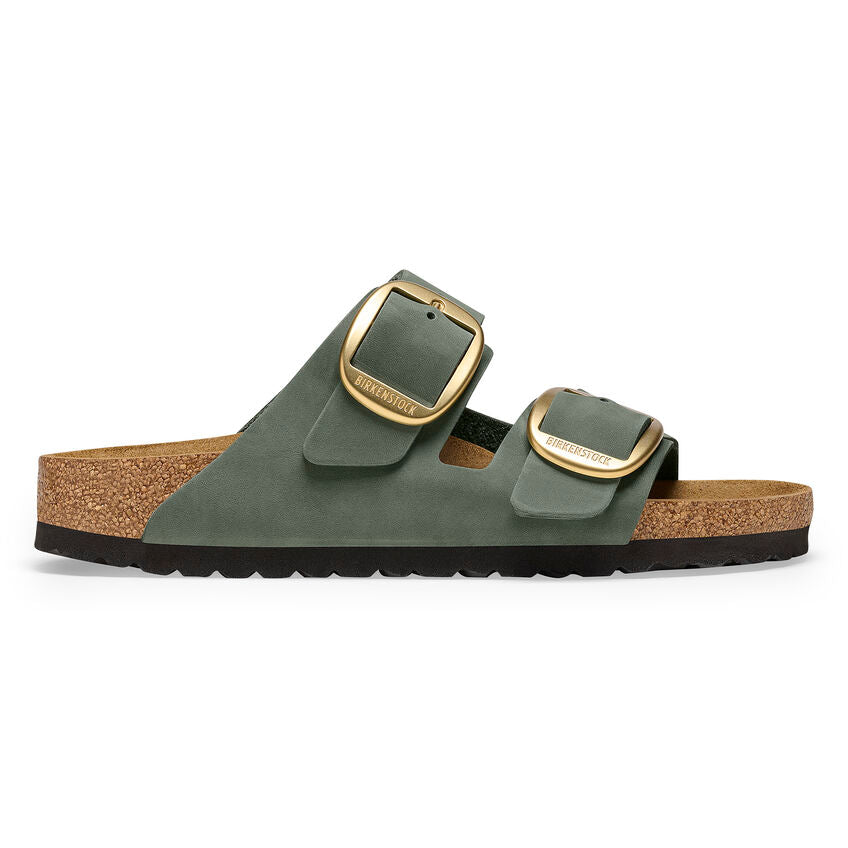 Birkenstock ARIZONA BIG BUCKLE 1025367 Thyme | Nubuck Largeur Étroite - Boutique du Cordonnier