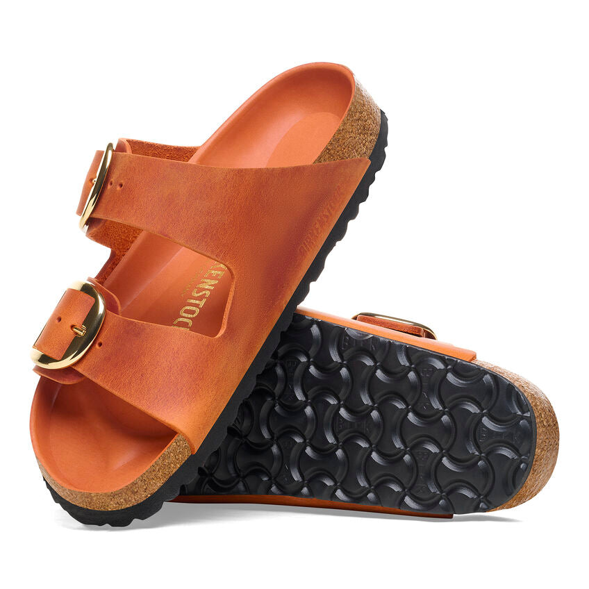 Birkenstock ARIZONA BIG BUCKLE 1026661 Burnt Orange | Cuir Largeur Étroite - Boutique du Cordonnier