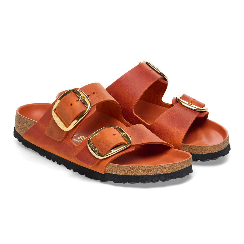 Birkenstock ARIZONA BIG BUCKLE 1026661 Burnt Orange | Cuir Largeur Étroite - Boutique du Cordonnier