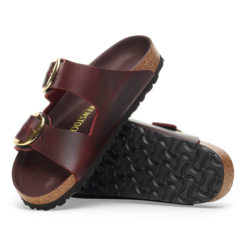 Birkenstock ARIZONA BIG BUCKLE 1027988 Zinfandel | Cuir Largeur Étroite - Boutique du Cordonnier