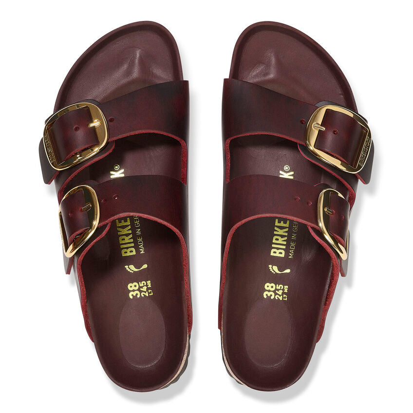 Birkenstock ARIZONA BIG BUCKLE 1027988 Zinfandel | Cuir Largeur Étroite - Boutique du Cordonnier