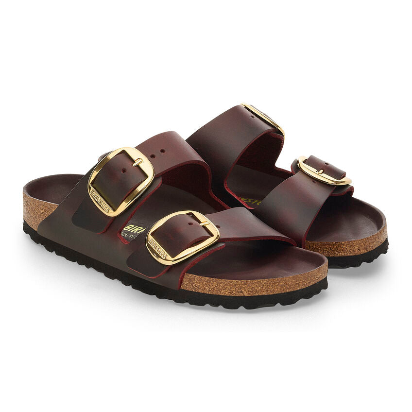 Birkenstock ARIZONA BIG BUCKLE 1027988 Zinfandel | Cuir Largeur Étroite - Boutique du Cordonnier