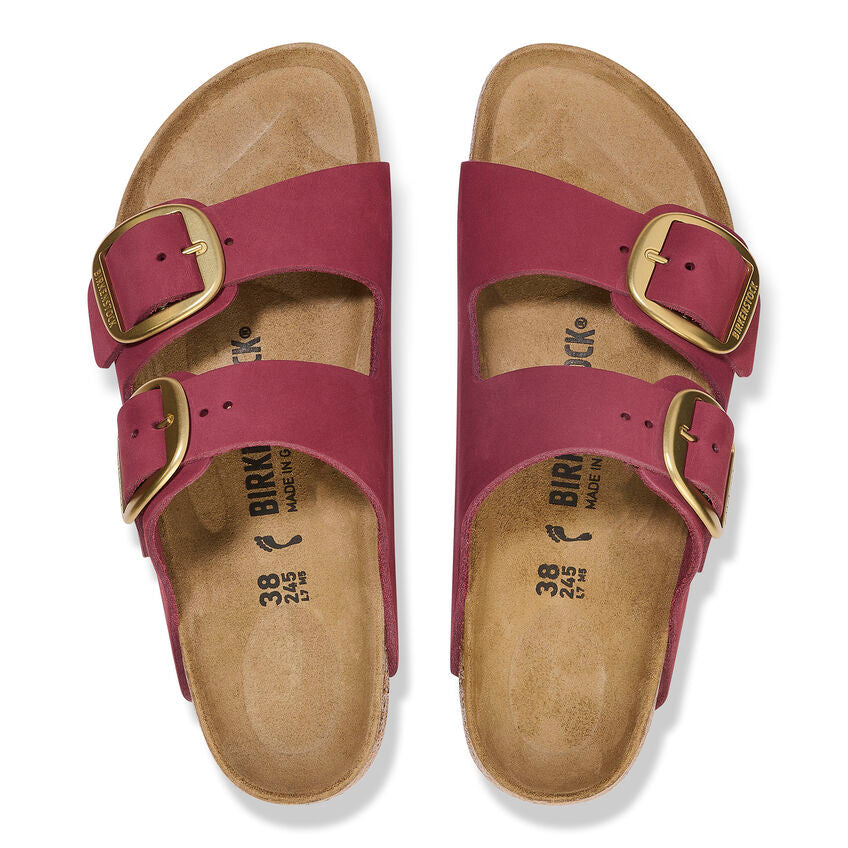 Birkenstock ARIZONA BIG BUCKLE 1027989 Berry Crush | Nubuck Largeur Étroite - Boutique du Cordonnier