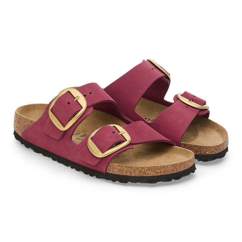 Birkenstock ARIZONA BIG BUCKLE 1027989 Berry Crush | Nubuck Largeur Étroite - Boutique du Cordonnier