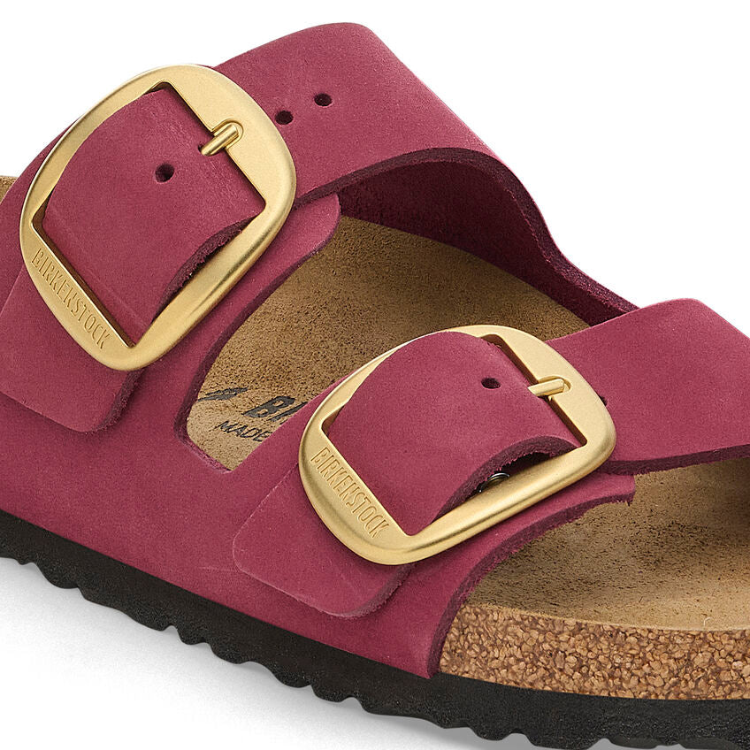 Birkenstock ARIZONA BIG BUCKLE 1027989 Berry Crush | Nubuck Largeur Étroite - Boutique du Cordonnier