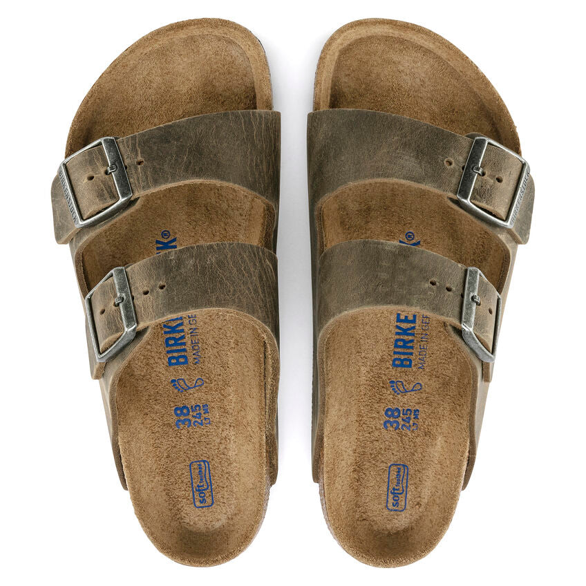 Birkenstock ARIZONA SOFT 1019313 Faded Khaki | Cuir Largeur Régulière - Boutique du Cordonnier