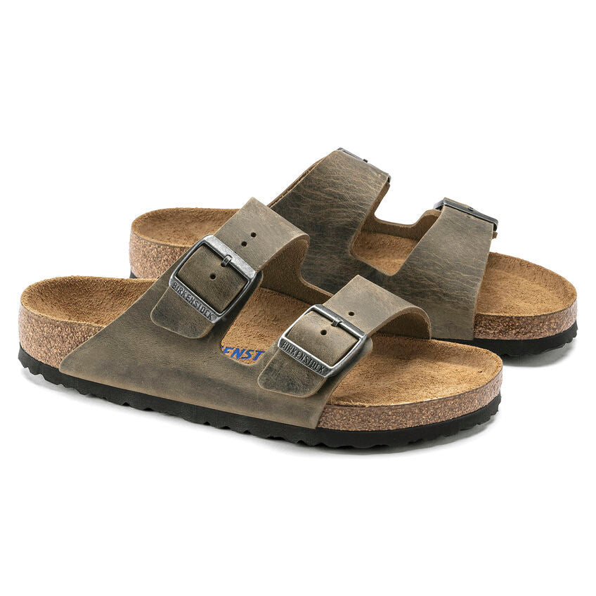 Birkenstock ARIZONA SOFT 1019313 Faded Khaki | Cuir Largeur Régulière - Boutique du Cordonnier