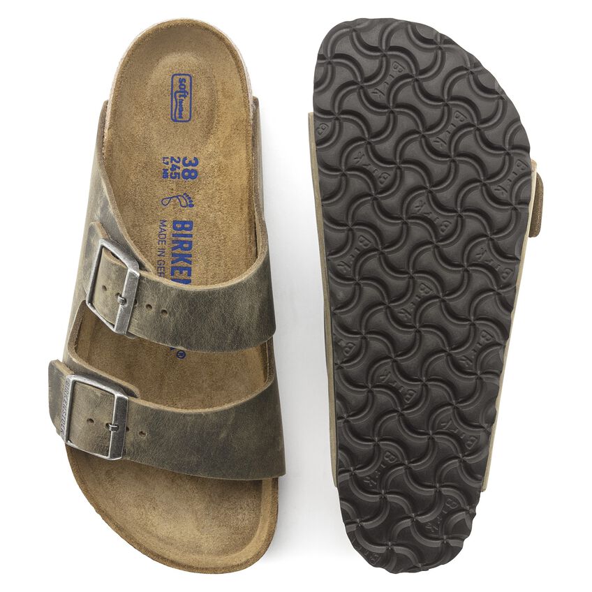 Birkenstock ARIZONA SOFT 1019313 Faded Khaki | Cuir Largeur Régulière - Boutique du Cordonnier