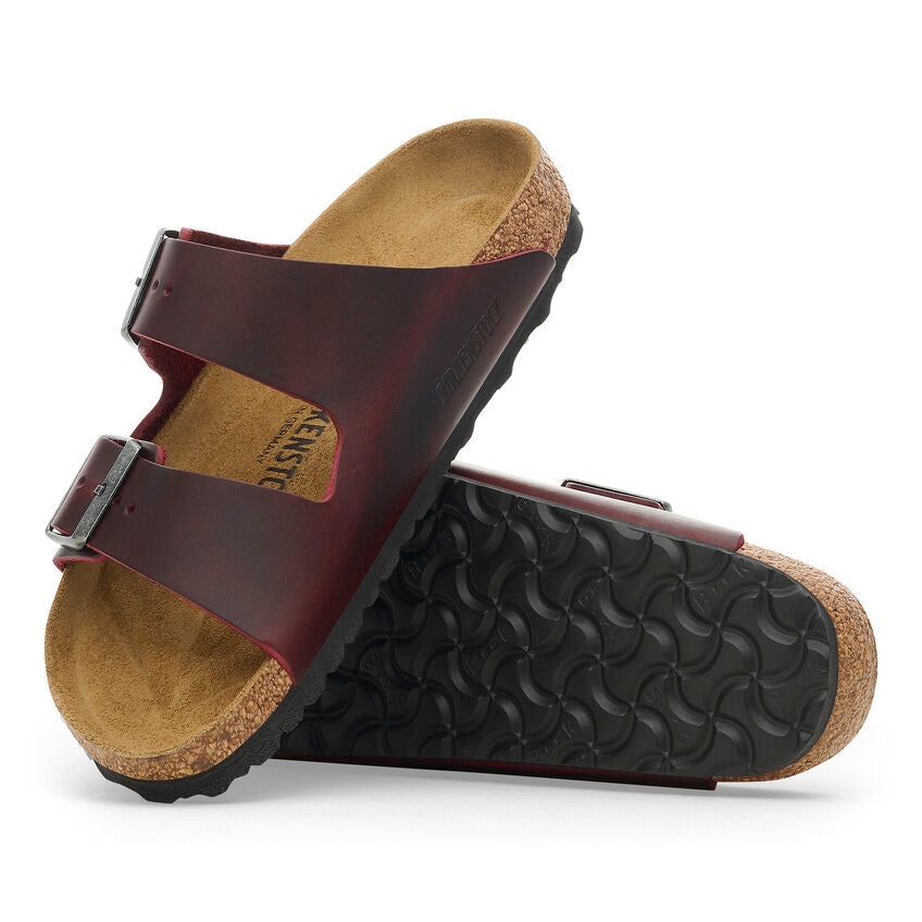 Birkenstock ARIZONA 1028011 Zinfandel | Cuir Largeur Étroite - Boutique du Cordonnier