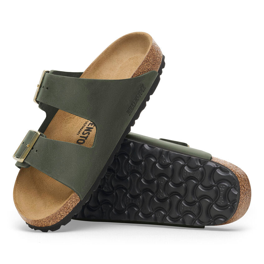 Birkenstock ARIZONA 1028030 Thyme | Cuir Largeur Étroite - Boutique du Cordonnier