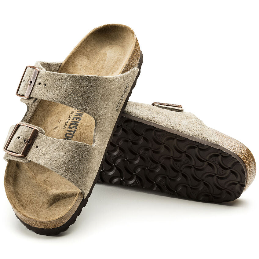 Birkenstock ARIZONA 51461 Taupe | Suède Largeur Régulière - Boutique du Cordonnier