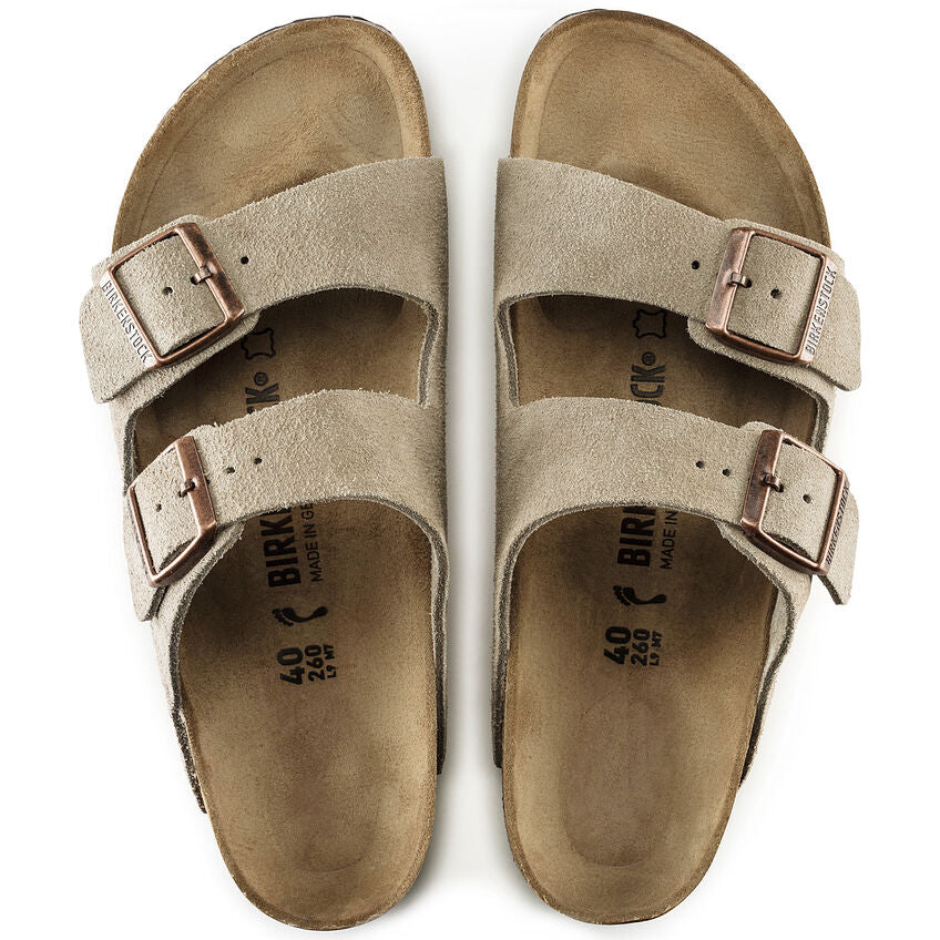 Birkenstock ARIZONA 51461 Taupe | Suède Largeur Régulière - Boutique du Cordonnier