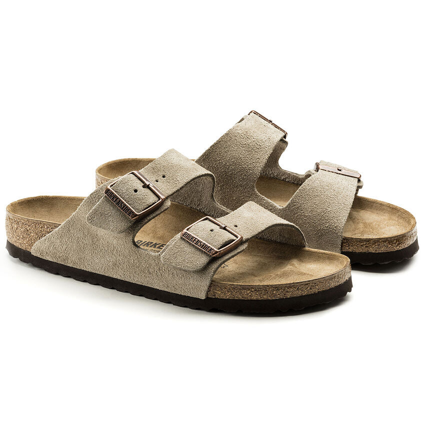 Birkenstock ARIZONA 51463 Taupe | Suède Largeur Étroite - Boutique du Cordonnier