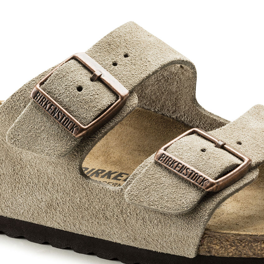 Birkenstock ARIZONA 51461 Taupe | Suède Largeur Régulière - Boutique du Cordonnier