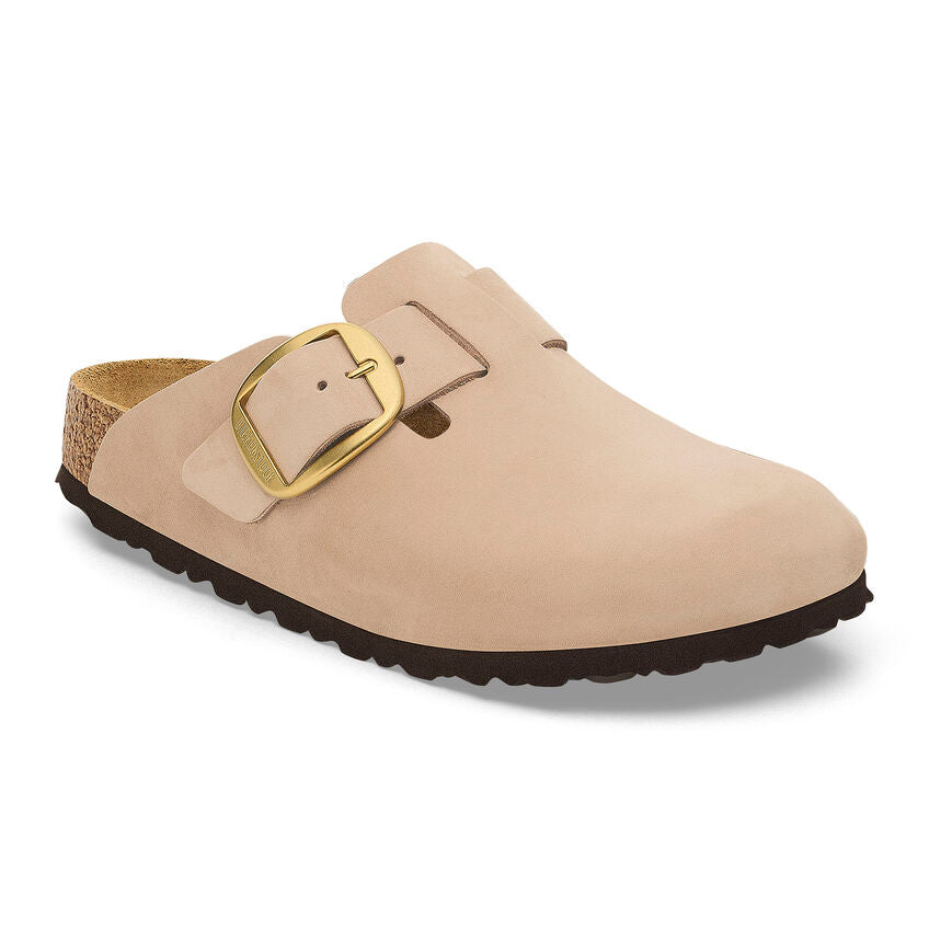 Birkenstock BOSTON BIG BUCKLE 1028052 Sandcastle | Nubuck Largeur Étroite - Boutique du Cordonnier