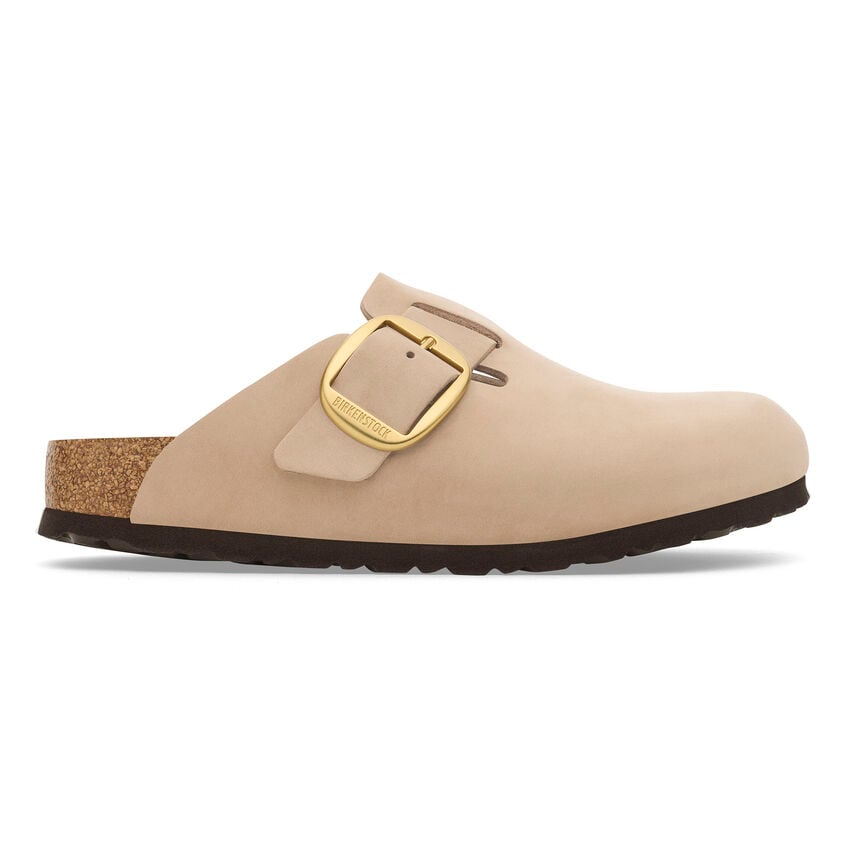 Birkenstock BOSTON BIG BUCKLE 1028052 Sandcastle | Nubuck Largeur Étroite - Boutique du Cordonnier