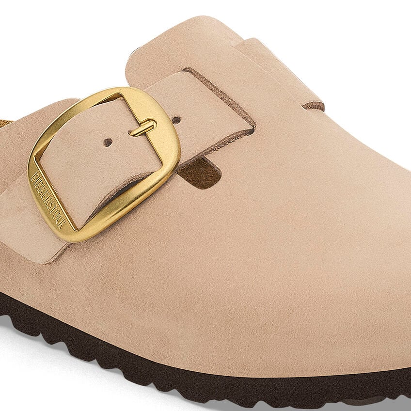 Birkenstock BOSTON BIG BUCKLE 1028052 Sandcastle | Nubuck Largeur Étroite - Boutique du Cordonnier