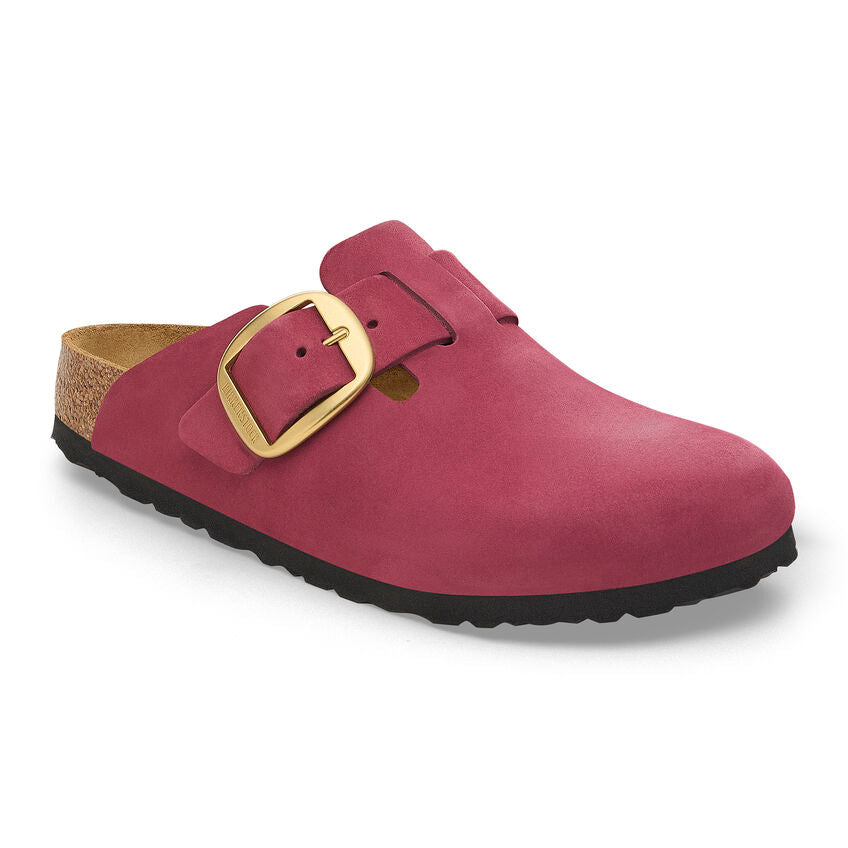 Birkenstock BOSTON BIG BUCKLE 1028058 Berry Crush | Nubuck Largeur Étroite - Boutique du Cordonnier