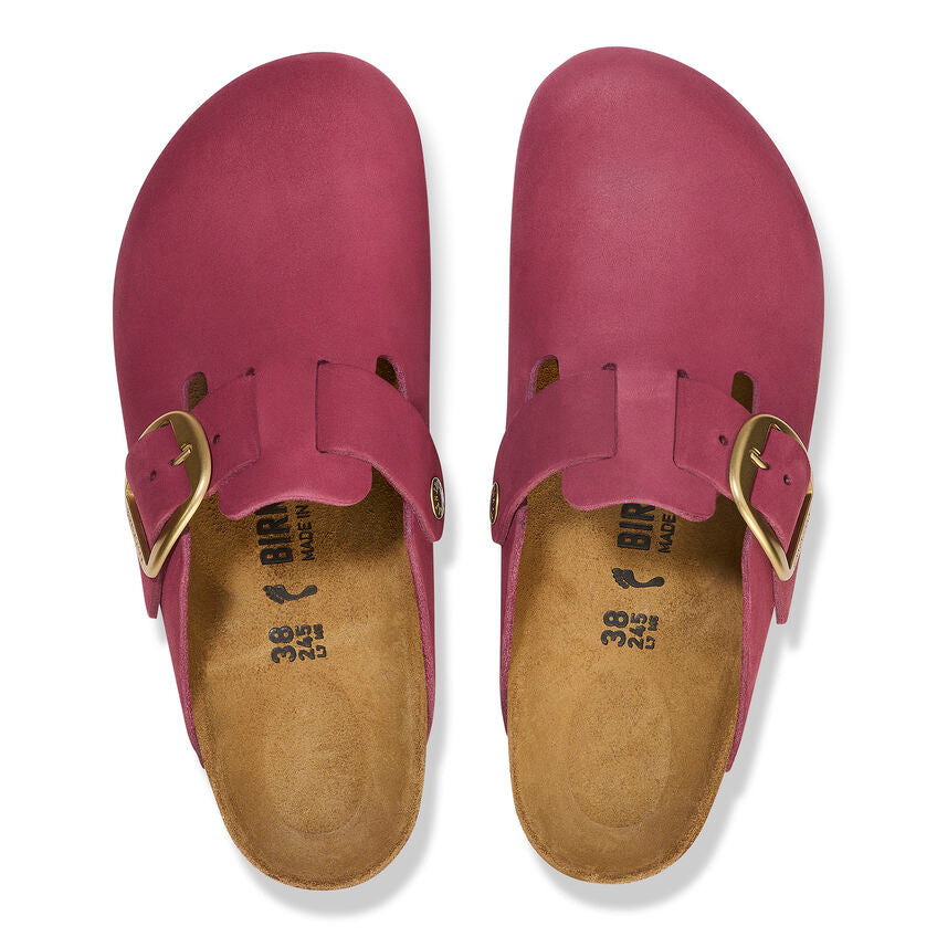 Birkenstock BOSTON BIG BUCKLE 1028058 Berry Crush | Nubuck Largeur Étroite - Boutique du Cordonnier