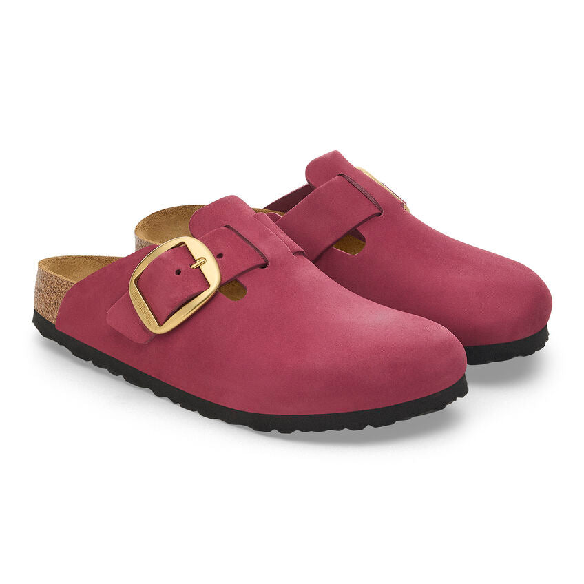 Birkenstock BOSTON BIG BUCKLE 1028058 Berry Crush | Nubuck Largeur Étroite - Boutique du Cordonnier