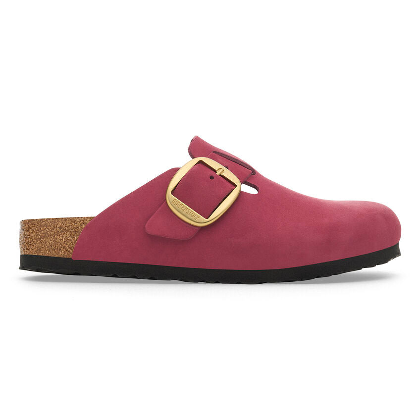 Birkenstock BOSTON BIG BUCKLE 1028058 Berry Crush | Nubuck Largeur Étroite - Boutique du Cordonnier