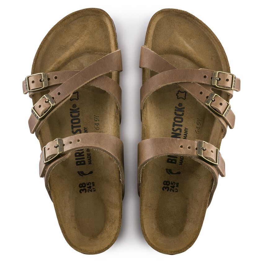 Birkenstock FRANCA 1015930 Tobacco | Cuir Largeur Régulière - Boutique du Cordonnier