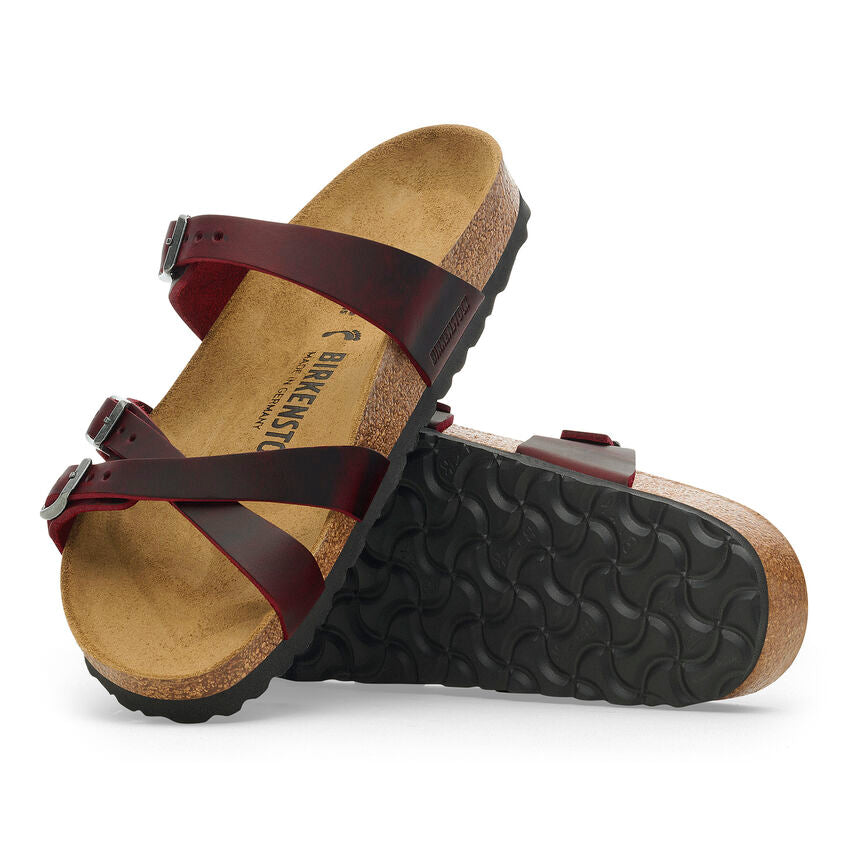 Birkenstock FRANCA 1028019 Zinfandel | Cuir Largeur Régulière - Boutique du Cordonnier