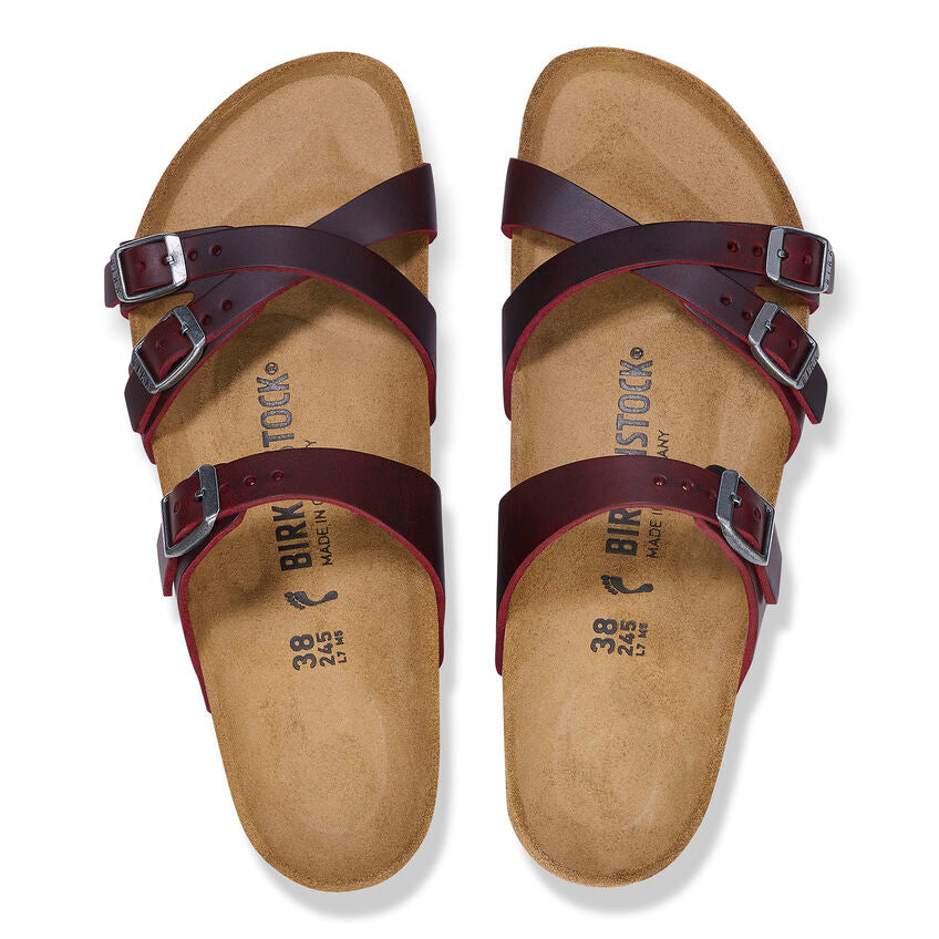 Birkenstock FRANCA 1028019 Zinfandel | Cuir Largeur Régulière - Boutique du Cordonnier