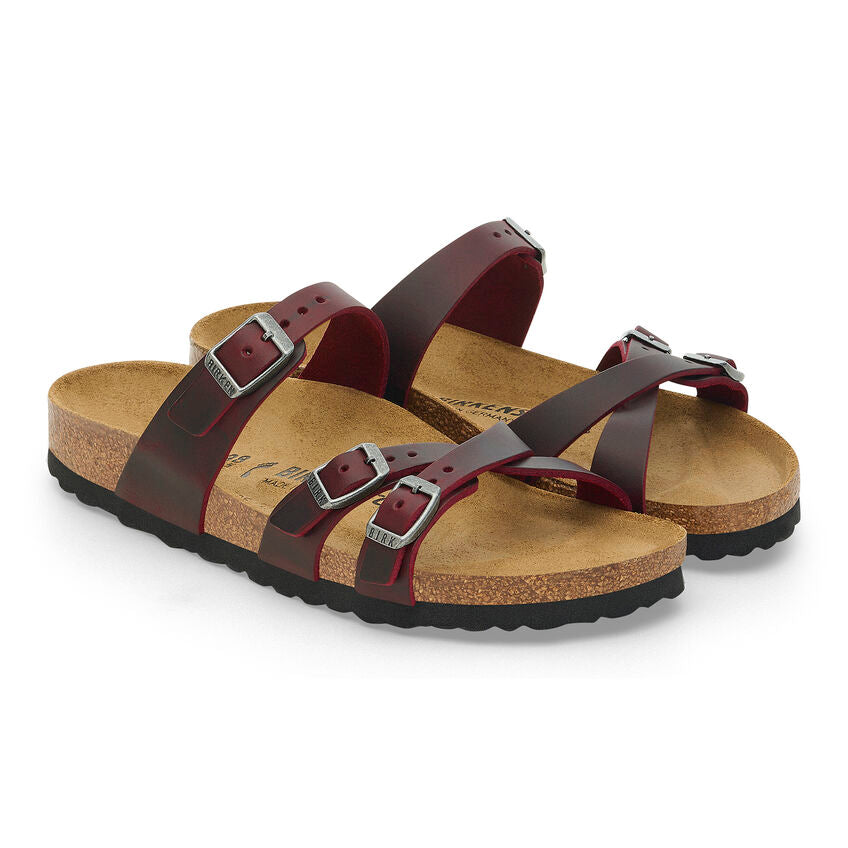 Birkenstock FRANCA 1028019 Zinfandel | Cuir Largeur Régulière - Boutique du Cordonnier