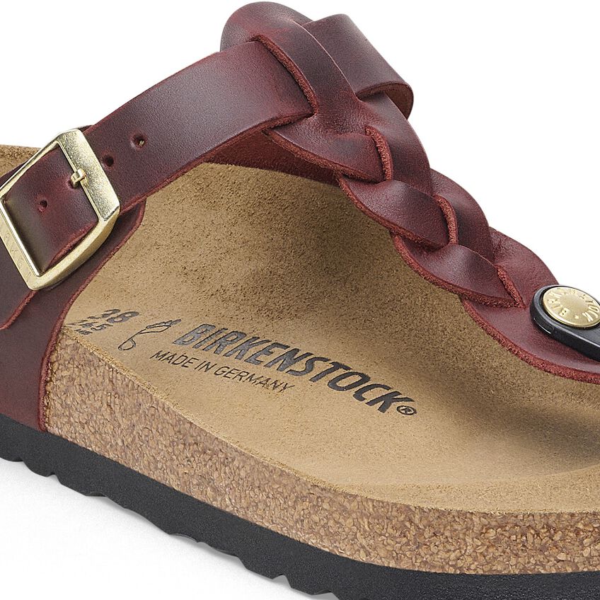 Birkenstock GIZEH BRAIDED 1027923 Zinfandel | Cuir Largeur Régulière - Boutique du Cordonnier