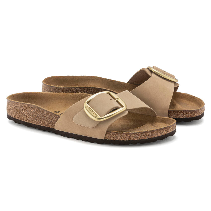 Birkenstock MADRID BIG BUCKLE 1024009 Sandcastle | Nubuck Largeur Étroite - Boutique du Cordonnier