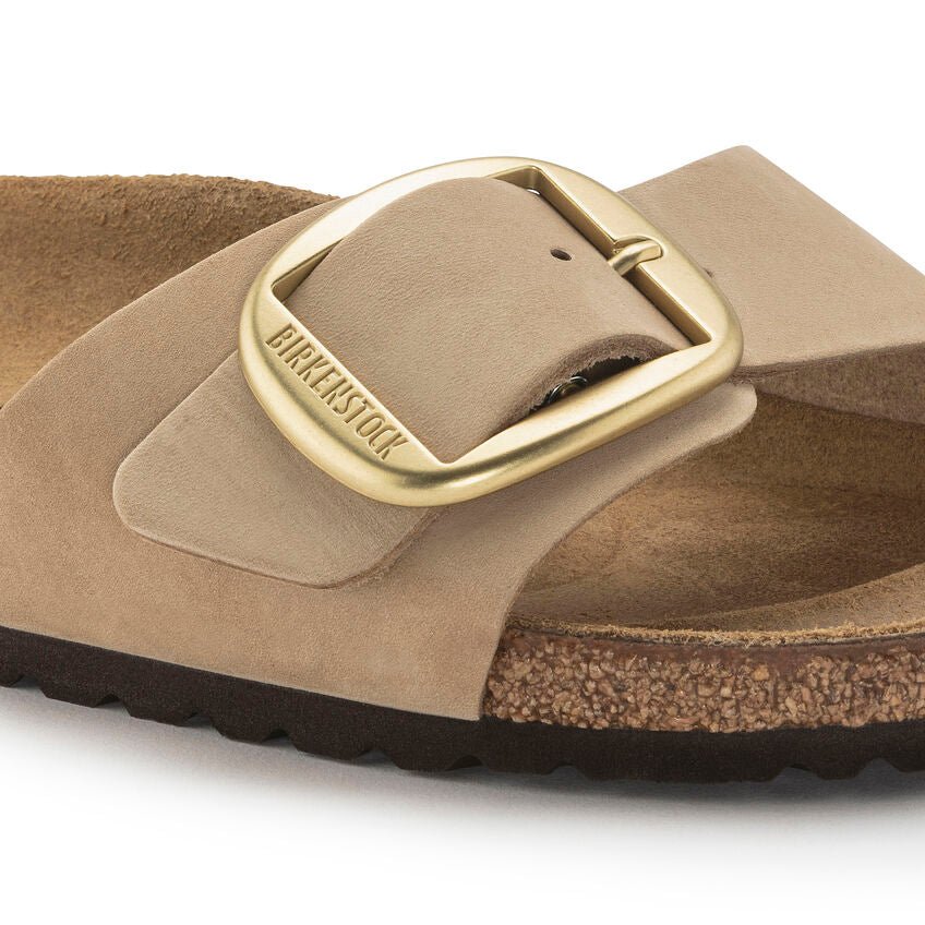 Birkenstock MADRID BIG BUCKLE 1024009 Sandcastle | Nubuck Largeur Étroite - Boutique du Cordonnier