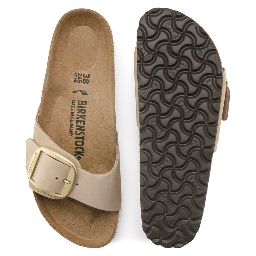 Birkenstock MADRID BIG BUCKLE 1024009 Sandcastle | Nubuck Largeur Étroite - Boutique du Cordonnier