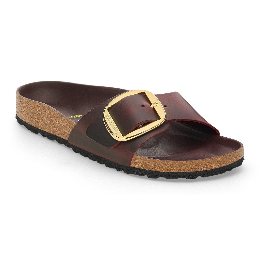 Birkenstock MADRID BIG BUCKLE 1028031 Zinfandel | Cuir Largeur Étroite - Boutique du Cordonnier