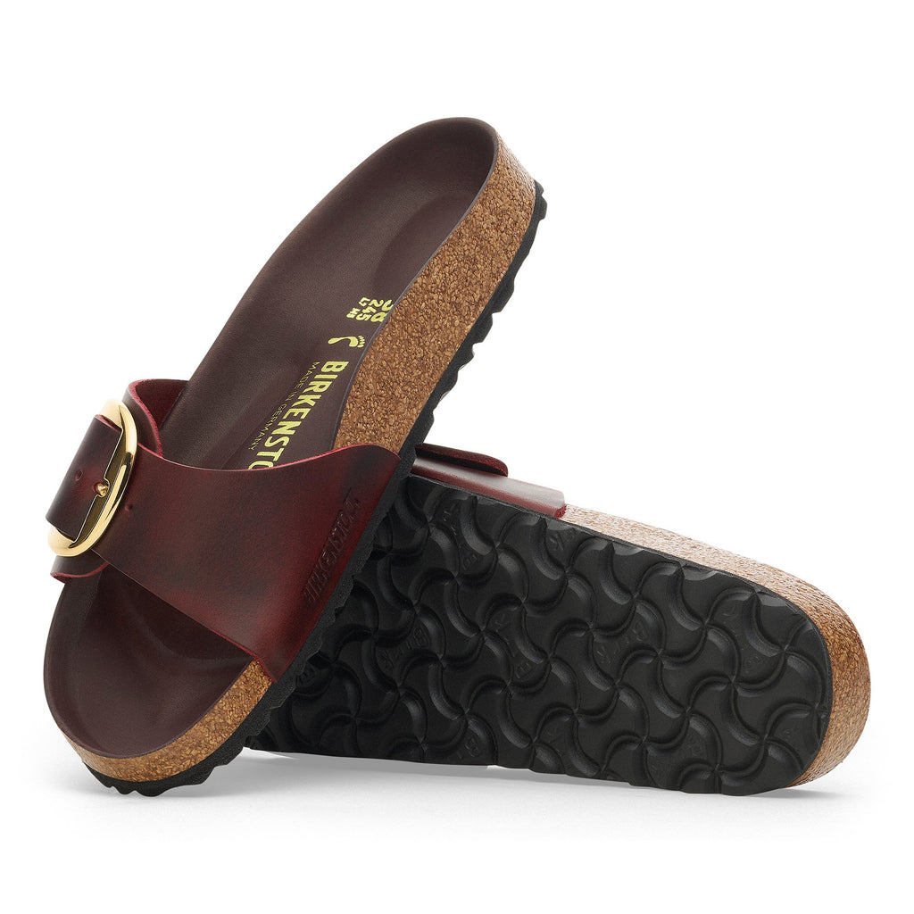 Birkenstock MADRID BIG BUCKLE 1028031 Zinfandel | Cuir Largeur Étroite - Boutique du Cordonnier