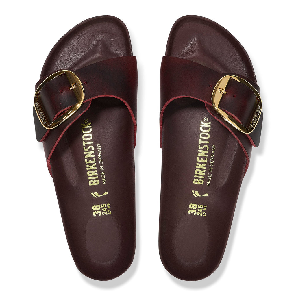 Birkenstock MADRID BIG BUCKLE 1028031 Zinfandel | Cuir Largeur Étroite - Boutique du Cordonnier