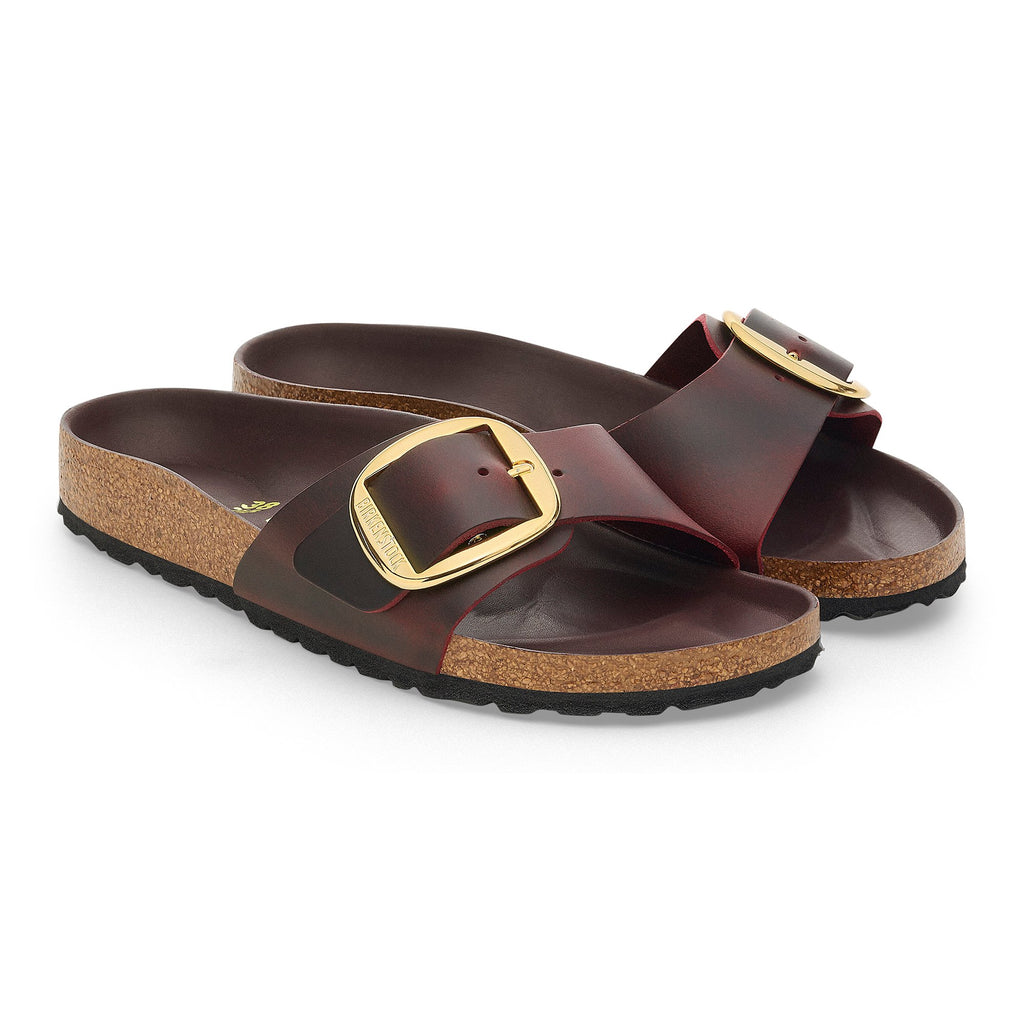 Birkenstock MADRID BIG BUCKLE 1028031 Zinfandel | Cuir Largeur Étroite - Boutique du Cordonnier