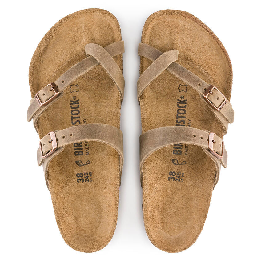 Birkenstock MAYARI 1011433 Tabacco Brown | Cuir Huilé Largeur Régulière - Boutique du Cordonnier