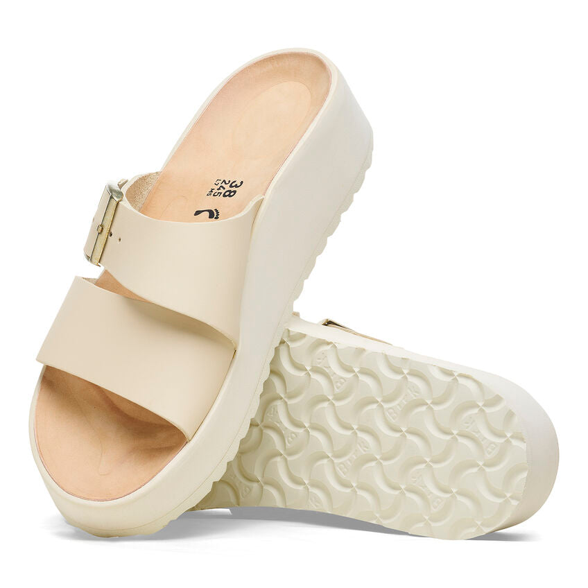 Birkenstock Papillio ALMINA 1026906 Ecru | Cuir Exquisite Largeur Étroite - Boutique du Cordonnier