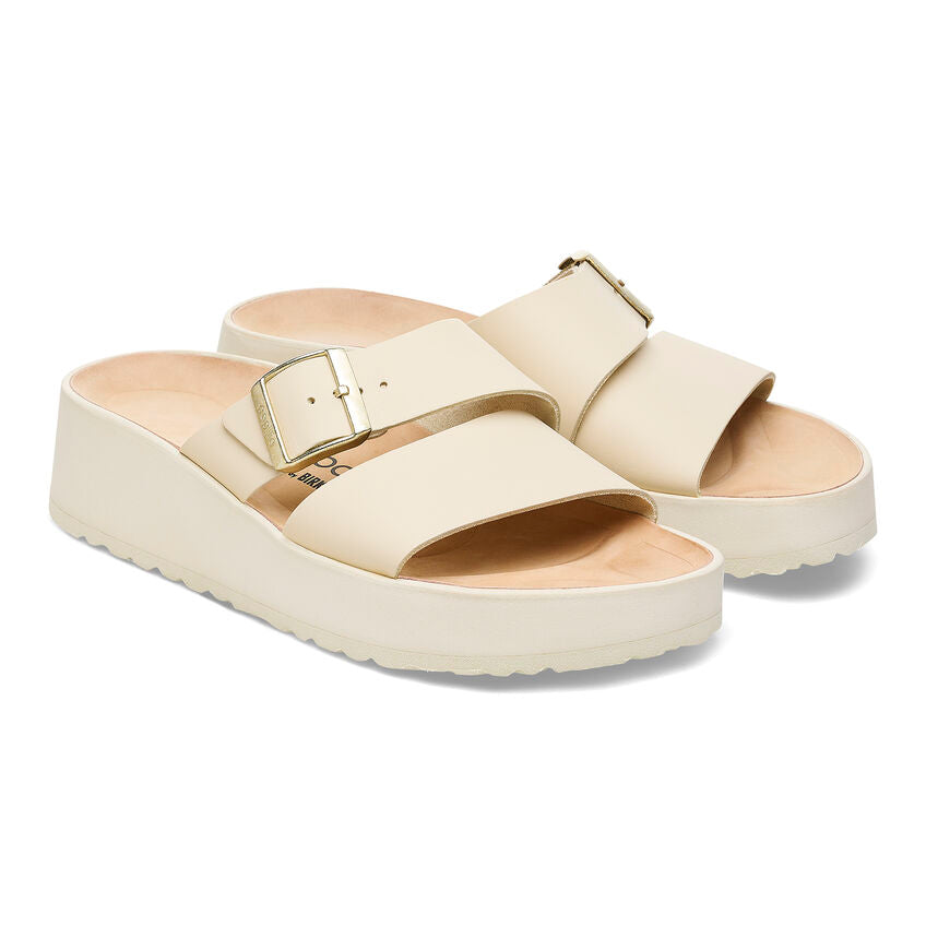 Birkenstock Papillio ALMINA 1026906 Ecru | Cuir Exquisite Largeur Étroite - Boutique du Cordonnier