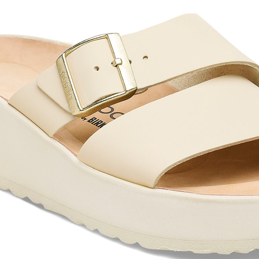 Birkenstock Papillio ALMINA 1026906 Ecru | Cuir Exquisite Largeur Étroite - Boutique du Cordonnier