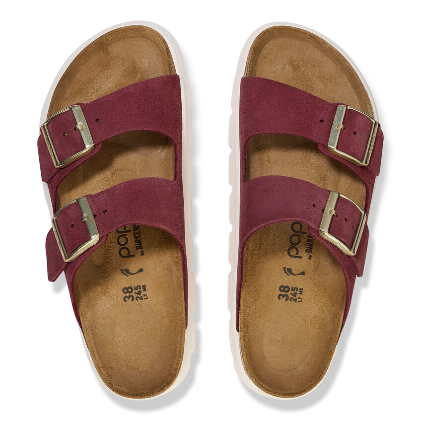 Birkenstock Papillio ARIZONA CHUNKY 1028410 Berry Crush | Suède Largeur Étroite - Boutique du Cordonnier