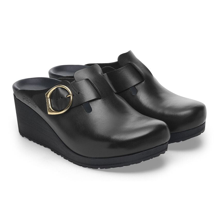 Birkenstock Papillio FANNY Ring-Buckle 1028423 Noir | Cuir Exquisite Largeur Étroite - Boutique du Cordonnier