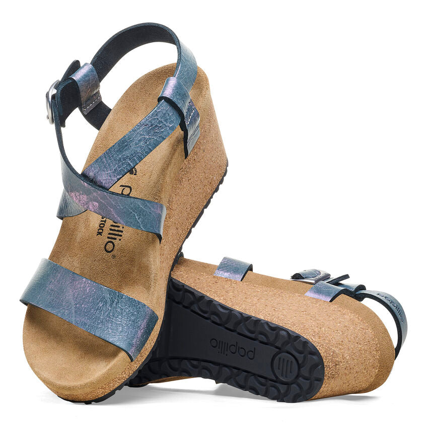 Birkenstock Papillio SIBYL 1026951 Metallic Black | Cuir Largeur Étroite - Boutique du Cordonnier