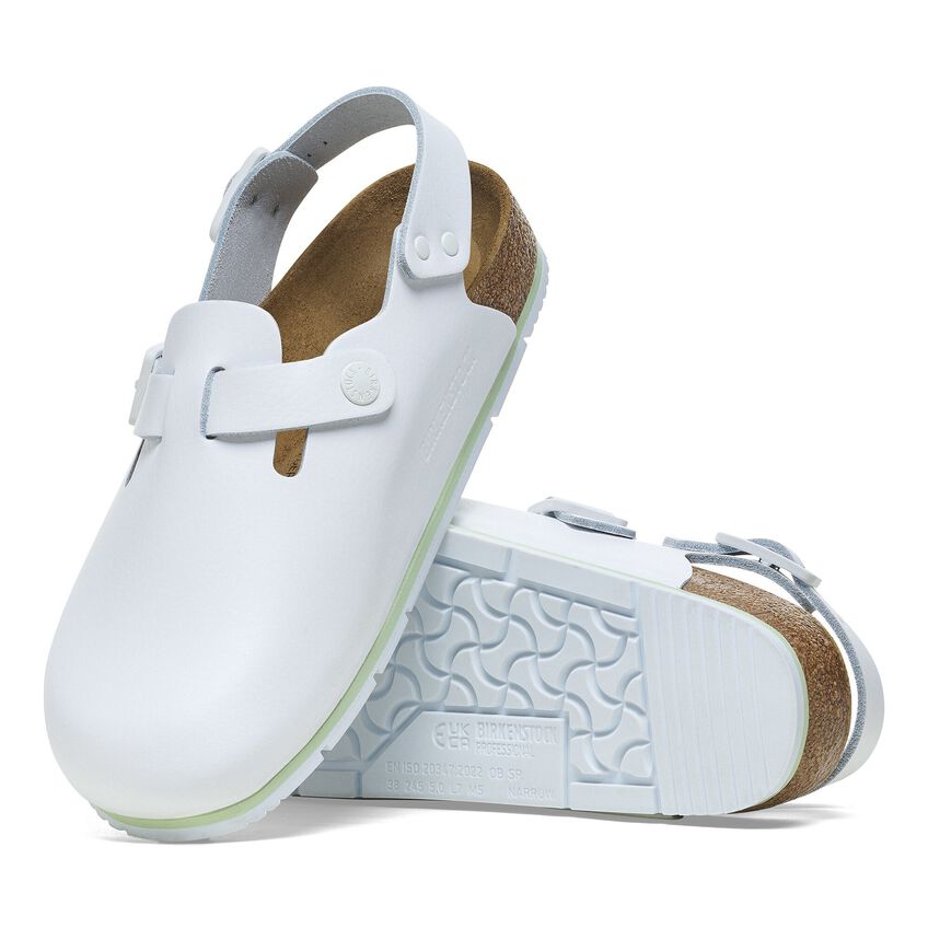 Birkenstock TOKIO PRO 1026186 Blanc | Cuir Largeur Étroite - Antidérapant - Boutique du Cordonnier